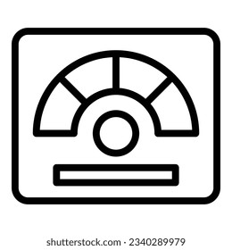 Benchmark cost icon outline vector. Business compare. Time unit