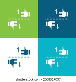 Benchmark Flat four color minimal icon set