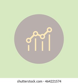 benchmark icon or button in flat style with long shadow, isolated vector illustration on transparent background