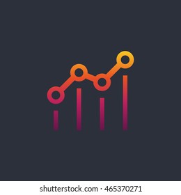 benchmark icon or button in flat style with long shadow, isolated vector illustration on transparent background