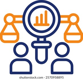 Benchmark Icon color line Vector Illustration