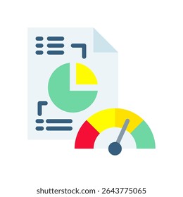 Benchmark Icon Flat Vector Illustration