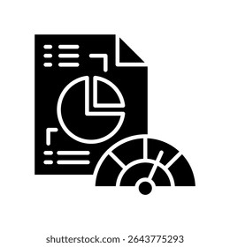 Benchmark Icon Glyph Vector Illustration