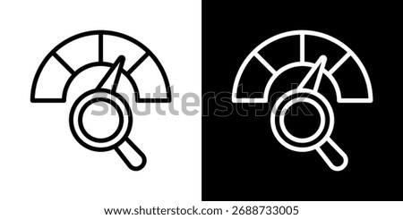 Benchmark Icon Of Line Black And White Style Vector Illustration