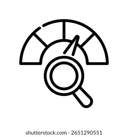 Benchmark Icon Line Vector Illustration