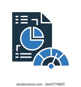 Benchmark Icon Mixed Vector Illustration