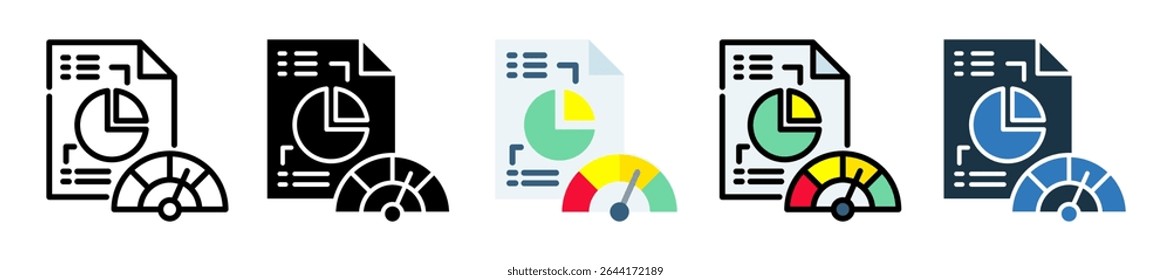 Benchmark Icon Multiple Style Vector Illustration