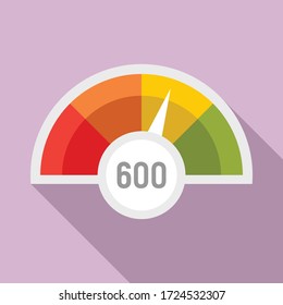 Benchmark level icon. Flat illustration of benchmark level vector icon for web design