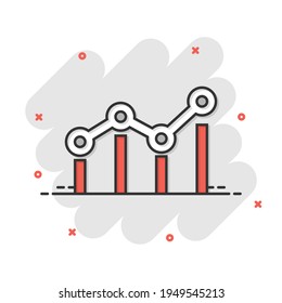 Benchmark measure icon in comic style. Dashboard rating vector cartoon illustration on white isolated background. Progress service business concept splash effect.