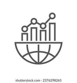 Benchmark measure icon. Dashboard rating vector illustration on isolated background. Progress service business concept. Editable Stroke. EPS 10