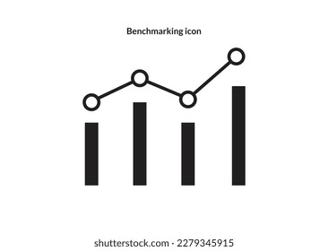 Benchmark measure icon in flat style design isolated on white background.