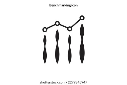 Benchmark measure icon in flat style design isolated on white background.