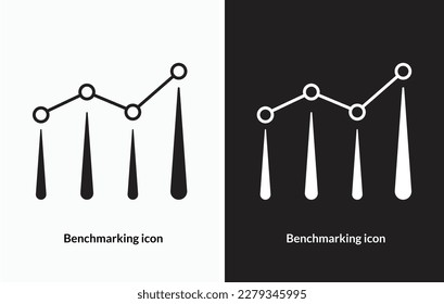 Benchmark measure icon in flat style design isolated on white background.