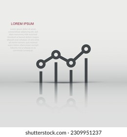 Benchmark measure icon in flat style. Dashboard rating vector illustration on white isolated background. Progress service business concept.