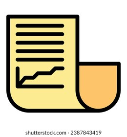 Benchmark page icon outline vector. Compare improvement. Leader best color flat