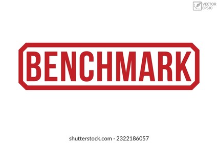 BENCHMARK Red Rubber Stamp vector design.
