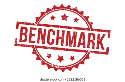 Ilustración vectorial del sello de goma BENCHMARK sobre fondo blanco. Sello de goma de BENCHMARK