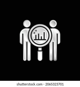 Icono metálico plateado de referencia