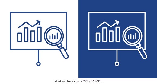 Benchmarking Blue And White Icon Style Collection