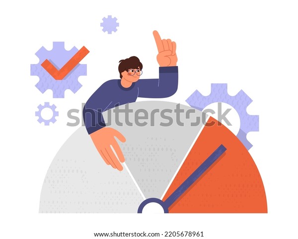 Benchmarking Concept Flat Cartoon Vector Illustration Stock Vector ...