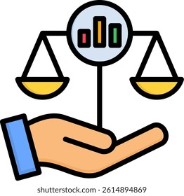 Benchmarking Icon Lineal Color Vector Illustration