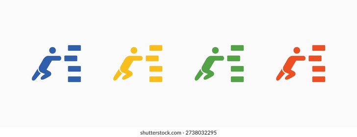 Benchmarking Icon Set Color Multiple Style Collection Element For Design
