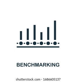 Benchmarking icon. Simple element from business intelligence collection. Filled Benchmarking icon for templates, infographics and more.