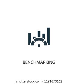 Benchmarking icon. Simple element illustration. Benchmarking concept symbol design. Can be used for web and mobile.