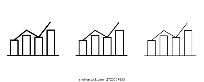 Símbolo delgado de la línea del icono de la evaluación comparativa en el fondo blanco, Ilustración vectorial editable del movimiento