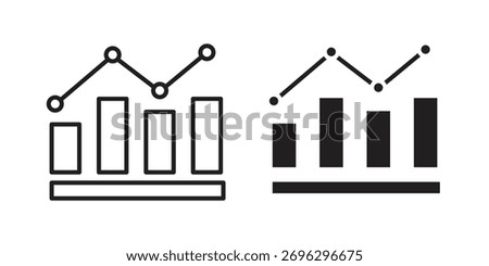 Benchmarking icon in thin stroke and flat style.