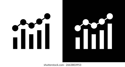 Ilustraciones de Clipart de Vector de iconos de Benchmarking en estilo plano