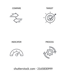 Iconos de referencia símbolos vectores para web infográfica