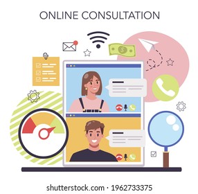 Benchmarking online service or platform. Idea of business development