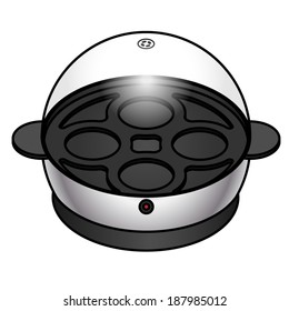 A bench-top electric egg boiler.