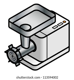 A bench-top meat mincer.