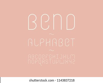 Gebende das Alphabet. Vektorbriefe. Schriftendesign. 