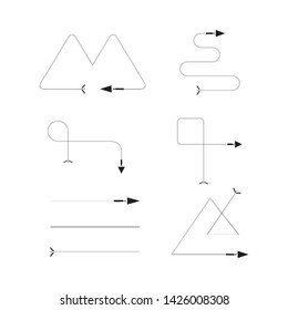 bend arrows and bows element set