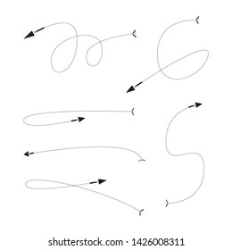 bend arrows and bows element set