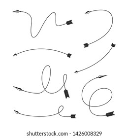 bend arrows and bows element set
