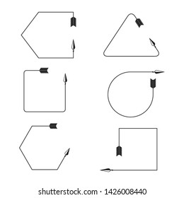 bend arrows and bows element set