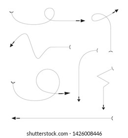 bend arrows and bows element set