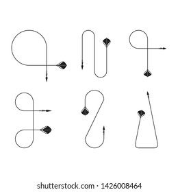 bend arrows and bows element set