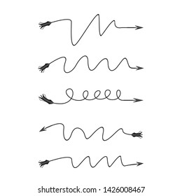 bend arrows and bows element set