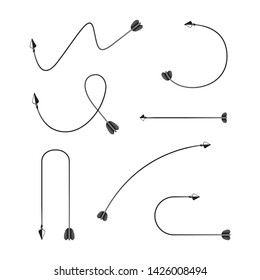 bend arrows and bows element set