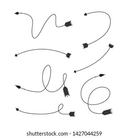 bend arrows and bows element set