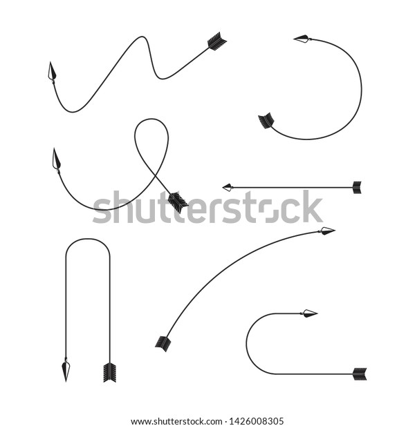 bend arrows and bows element
set