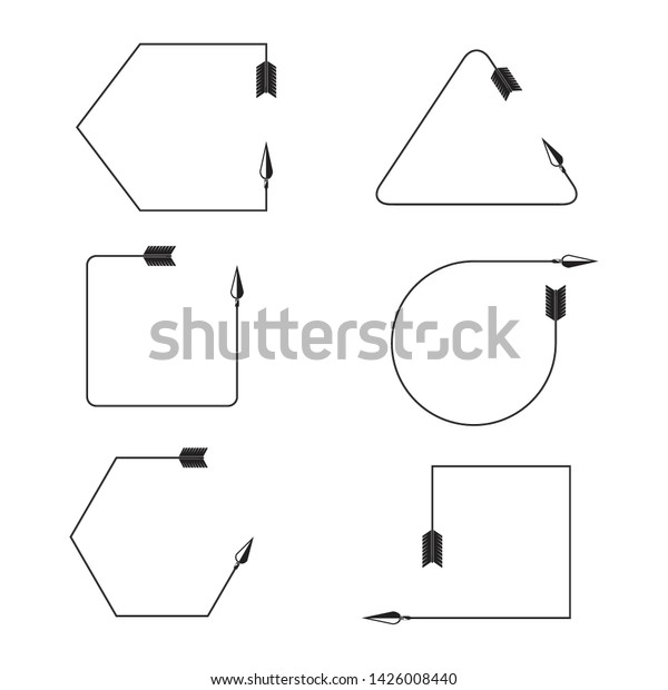 bend arrows and bows element\
set