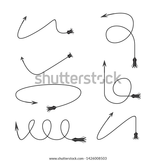 bend arrows and bows element\
set