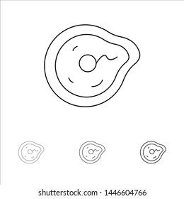 Bend, Future, Motion, Paradox, Physics Bold and thin black line icon set