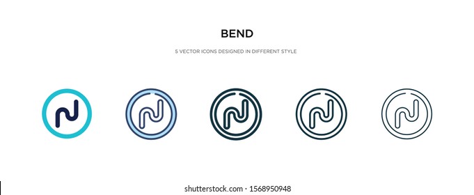 bend icon in different style vector illustration. two colored and black bend vector icons designed in filled, outline, line and stroke style can be used for web, mobile, ui